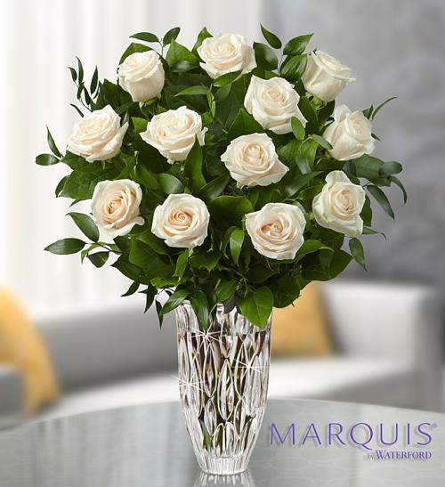 Marquis by Waterford White Roses for Sympathy